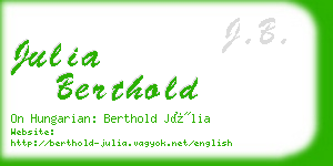 julia berthold business card